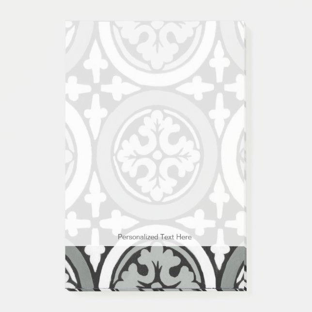 Dekorativ Renaissance Rosette Tile Design Post-it Block (Framsida)