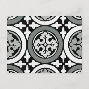 Dekorativ Renaissance Rosette Tile Design Vykort