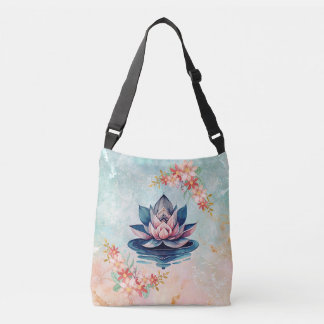 Dekorativ renhet Lotus-Inspirerad blomster Axelväska