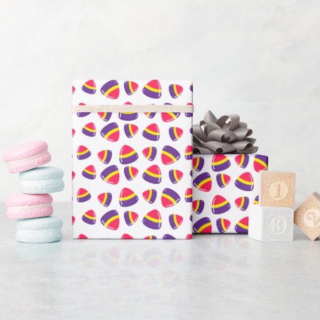 Dekorativ Retro-julgodis mönster Presentpapper (Baby Shower)