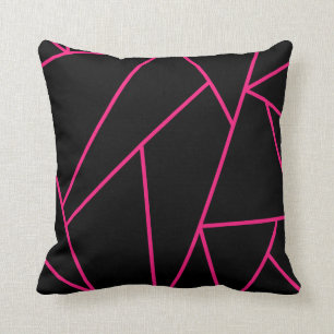 Dekorativ reversibel Rosa och svart Mosaic Stil Kudde