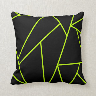 Dekorativ Reversible Lime and Black Mosaic Stil Kudde