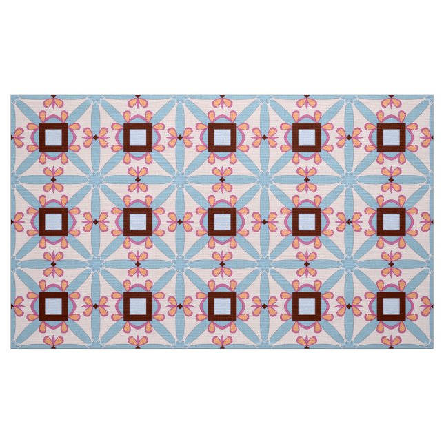 Dekorativ röd och rosa geometrisk mönster  tyg (Fat Quarter)