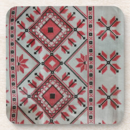 Dekorativ röd och svart underlägg