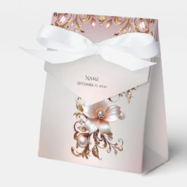 Dekorativ rosa blommig presentbox presentaskar