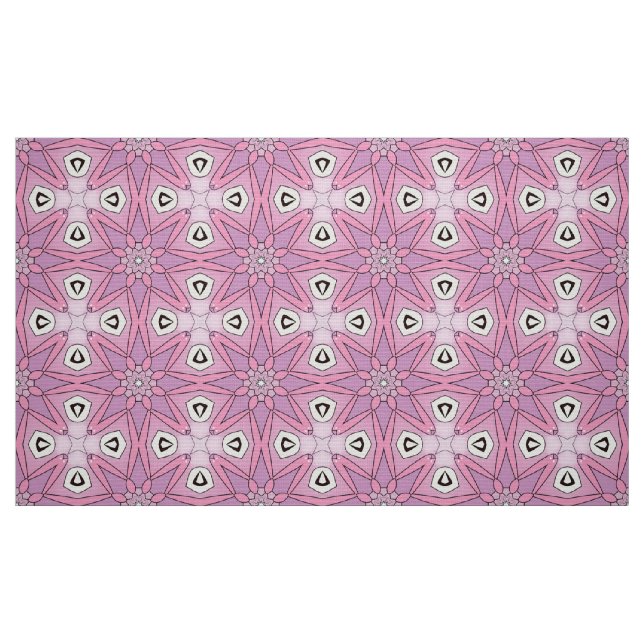 Dekorativ rosa geometrisk mönster i livlig stil tyg (Fat Quarter)