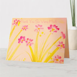 Dekorativ Rosa och Grönt Kort