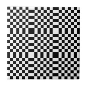 Dekorativ schackbrädesbaserad geometri kakelplatta