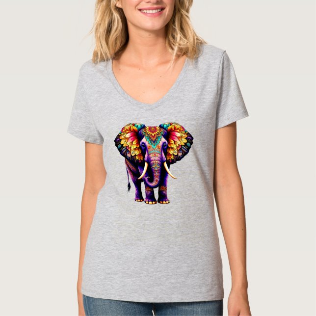 Dekorativ seriefigur elefant t shirt (Framsida)