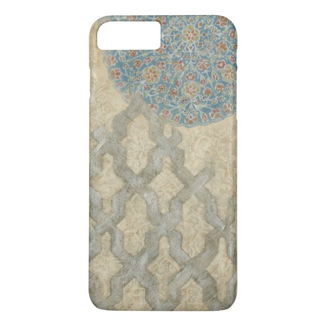 Dekorativ silvervävnad blomsterarrangemang Case-Mate iPhone skal (Baksida)