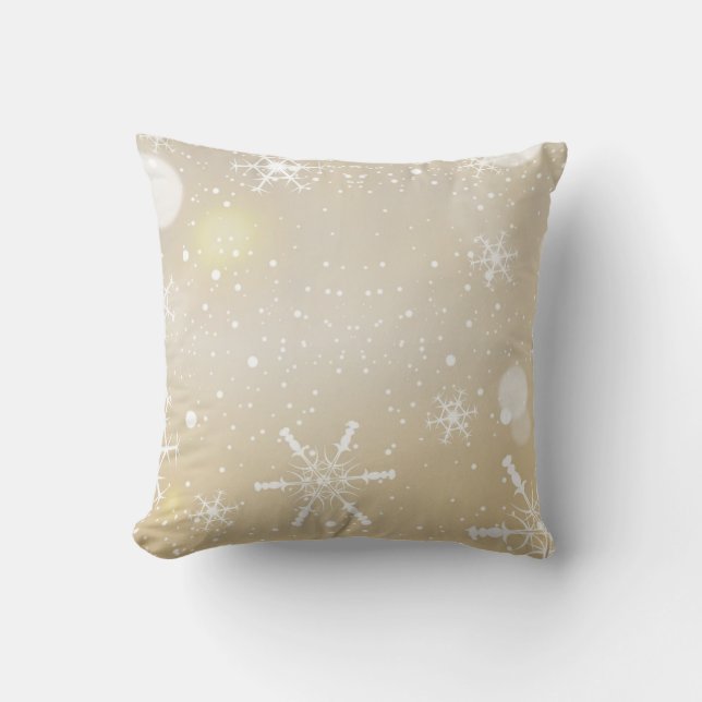 Dekorativ Snö Blå & Vit Boll God Jul  Kudde (Framsida)