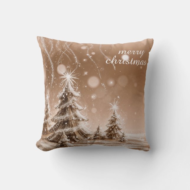 Dekorativ Snö Blå & Vit Boll God Jul Kudde (Framsida)