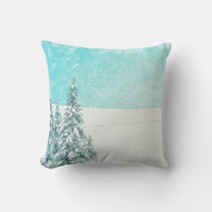 Dekorativ Snö Blue & White Boll God jul Kudde