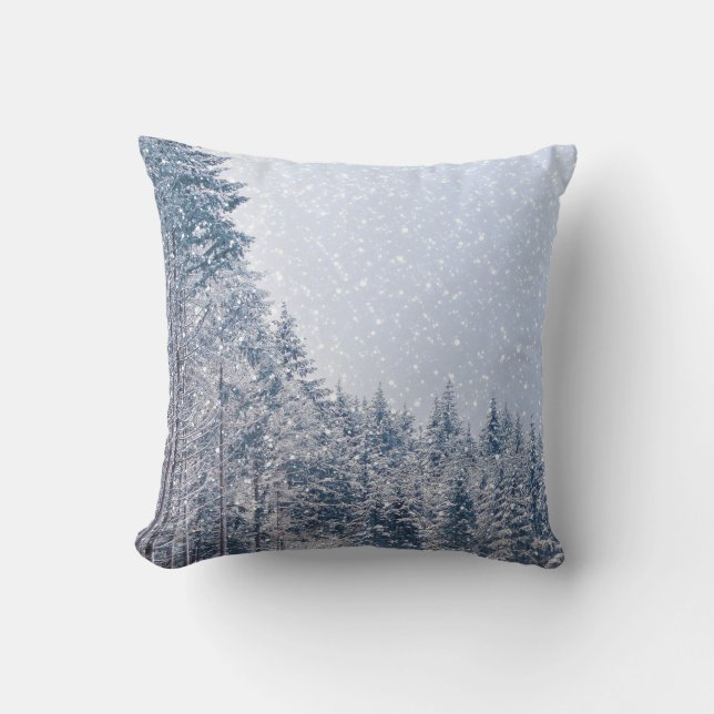 Dekorativ Snö Blue & White Boll God jul Kudde (Framsida)