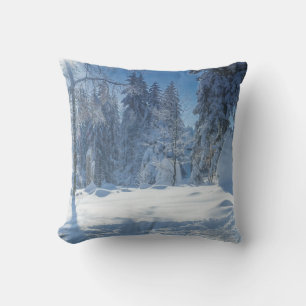 Dekorativ Snö Blue & White Boll God jul Kudde