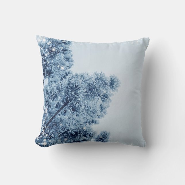 Dekorativ Snö Blue & White Boll God jul Kudde (Framsida)