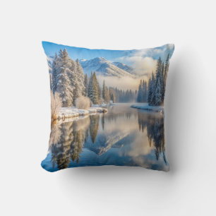 Dekorativ Snö Blue & White Boll God jul Kudde
