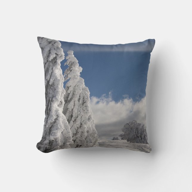 Dekorativ Snö Blue & White Boll God jul Kudde (Framsida)