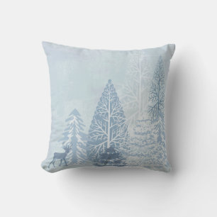 Dekorativ Snö Blue & White Boll God jul Kudde