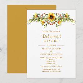 Dekorativ sommarblommor Bröllop Rehearsal Middag Inbjudningar