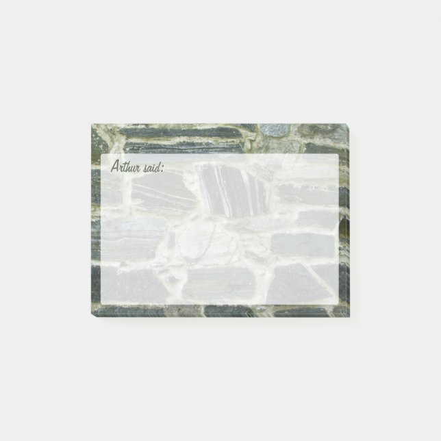 Dekorativ stenstruktur med text post-it block (Framsida)