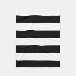 Dekorativ stripe Black & White Rand Mönster Fleecefilt