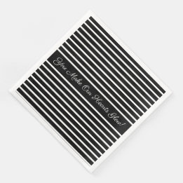 Dekorativ svart och vit pappersservett