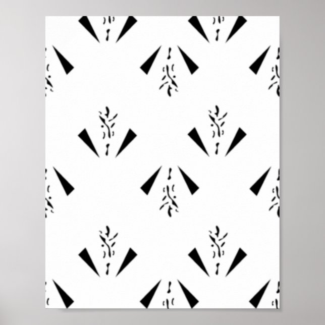 Dekorativ, träkol-Grått Poster (Framsidan)