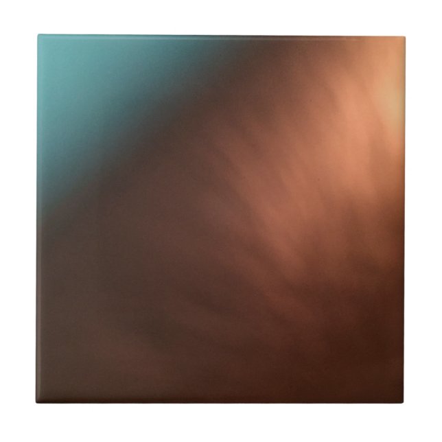 Dekorativ turkos och kopparbrun Tile Kakelplatta (Framsidan)