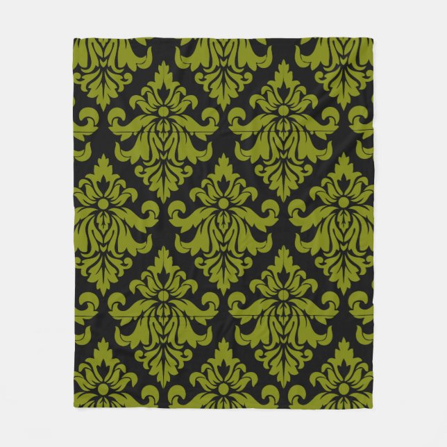 Dekorativ utskrift av Damask Fabric Fleecefilt (Framsidan)