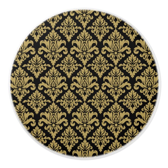 Dekorativ utskrift av Damask Fabric Knopp (Framsidan)