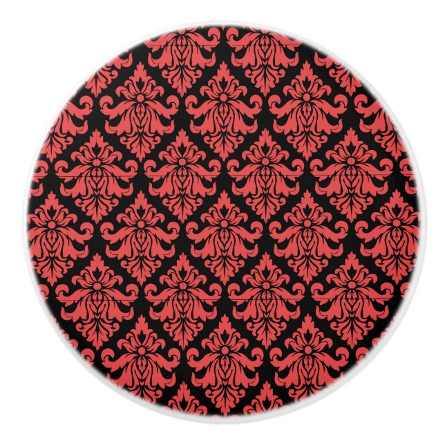 Dekorativ utskrift av Damask Fabric Knopp (Framsidan)