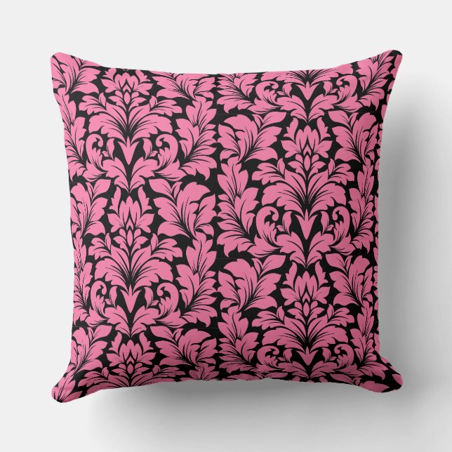 Dekorativ utskrift av Damask Fabric Kudde (Baksida)