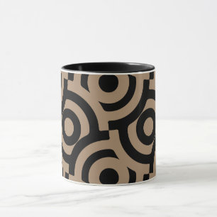 Dekorativ utskrift av Damask Fabric Mugg