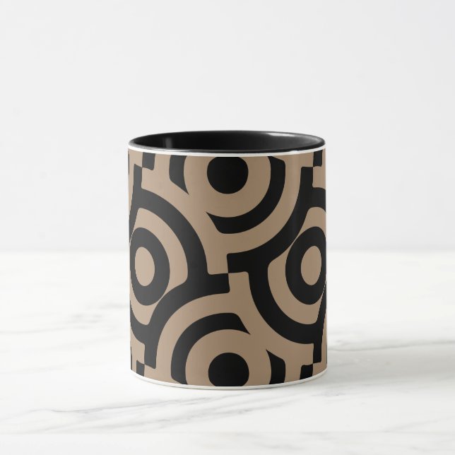 Dekorativ utskrift av Damask Fabric Mugg (Center)