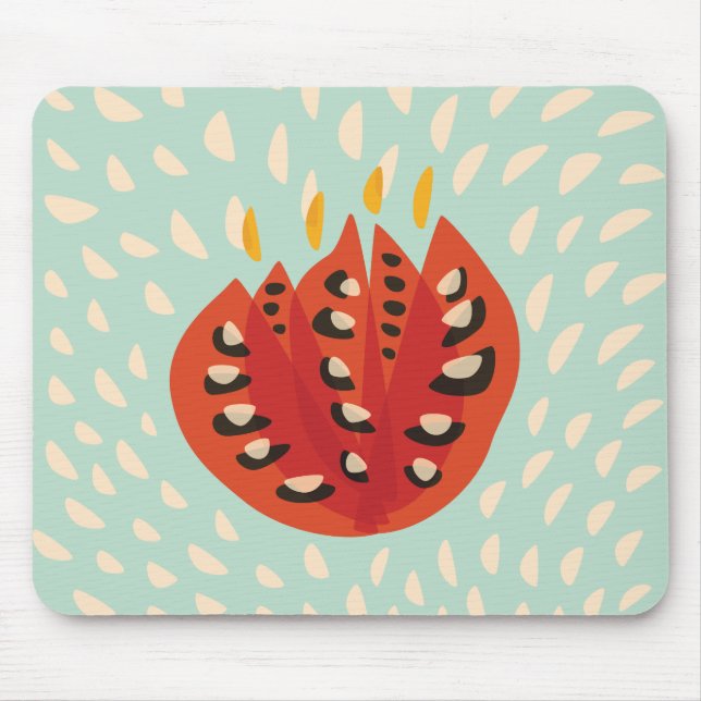 Dekorativ vacker Abstrakt Tulip Mönster Musmatta (Framsidan)