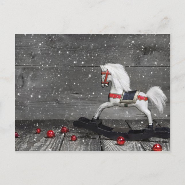 Dekorativ vagga häst vykort (Framsida)