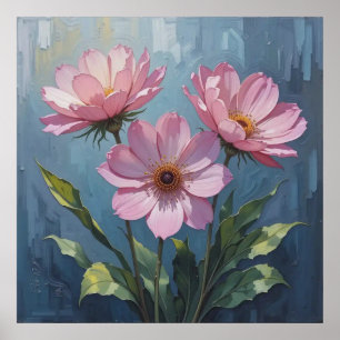Dekorativ väggkonst - Blommigtens Oljemålning #2