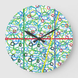 Dekorativ vägglås för sovrum eller badrum stor klocka