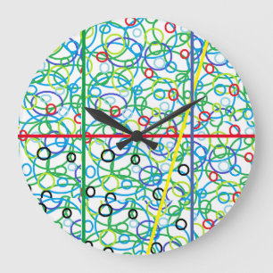 Dekorativ vägglås för sovrum eller badrum stor klocka