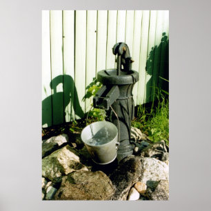 Dekorativ Vatten-pump Poster
