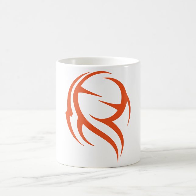 Dekorativ vektor för Abstrakt av orange Kaffemugg (Center)