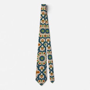 Dekorativ Vintage arabiskt Blommönster Slips