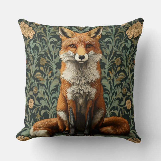 Dekorativ William Morris Fox Kuddinväska Kudde (Framsida)