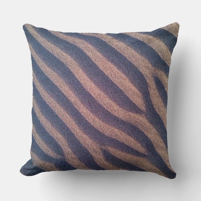 Dekorativ zebra ränder i Sandfoto Kudde (Framsida)