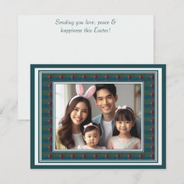 Dekorativa ägg Färgrik inramad foto Påskkort Kort