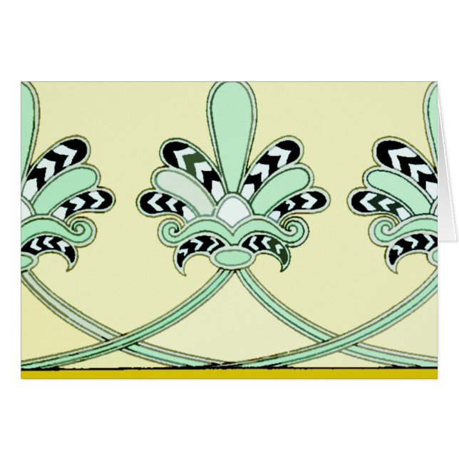 Dekorativa assyriska designkort OBS kort (Framsidan Horizontal)