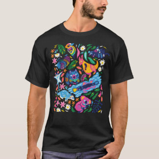 Dekorativa australiska djur t shirt