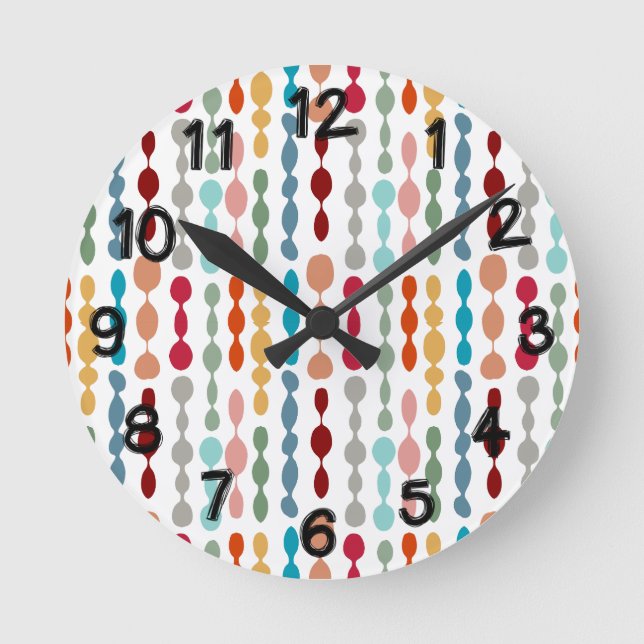 Dekorativa Barbeller Rund Klocka (Framsida)