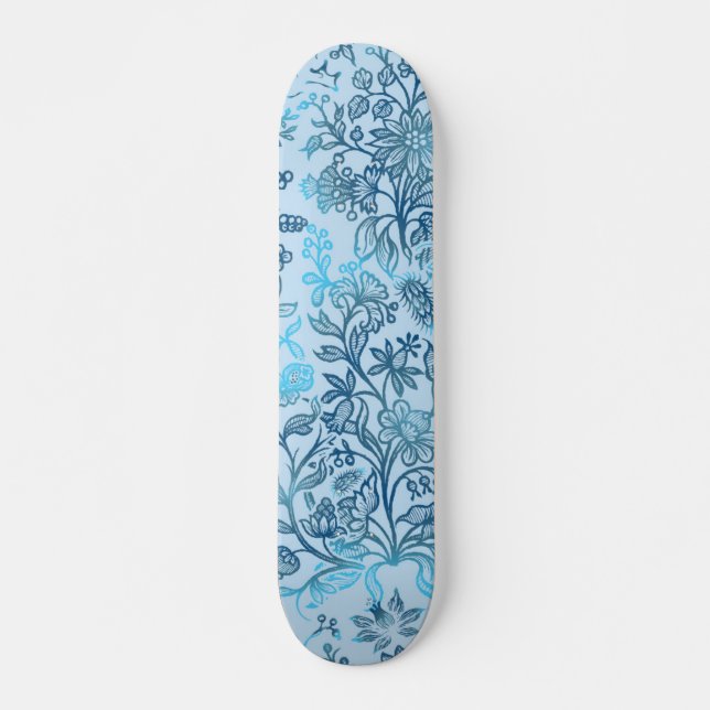 Dekorativa blommor 15 mini skateboard bräda 18,5 cm (Framsida)